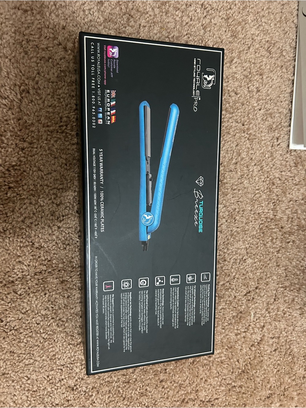 Turquoise Hair Straightener - Women’s Hair Accessory